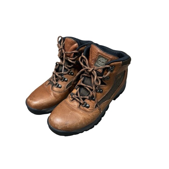 Timberland Shoes - Timberland Women 9.5 Brown Leather Lace Up Ankle Boots Hiking ACT Active comfort